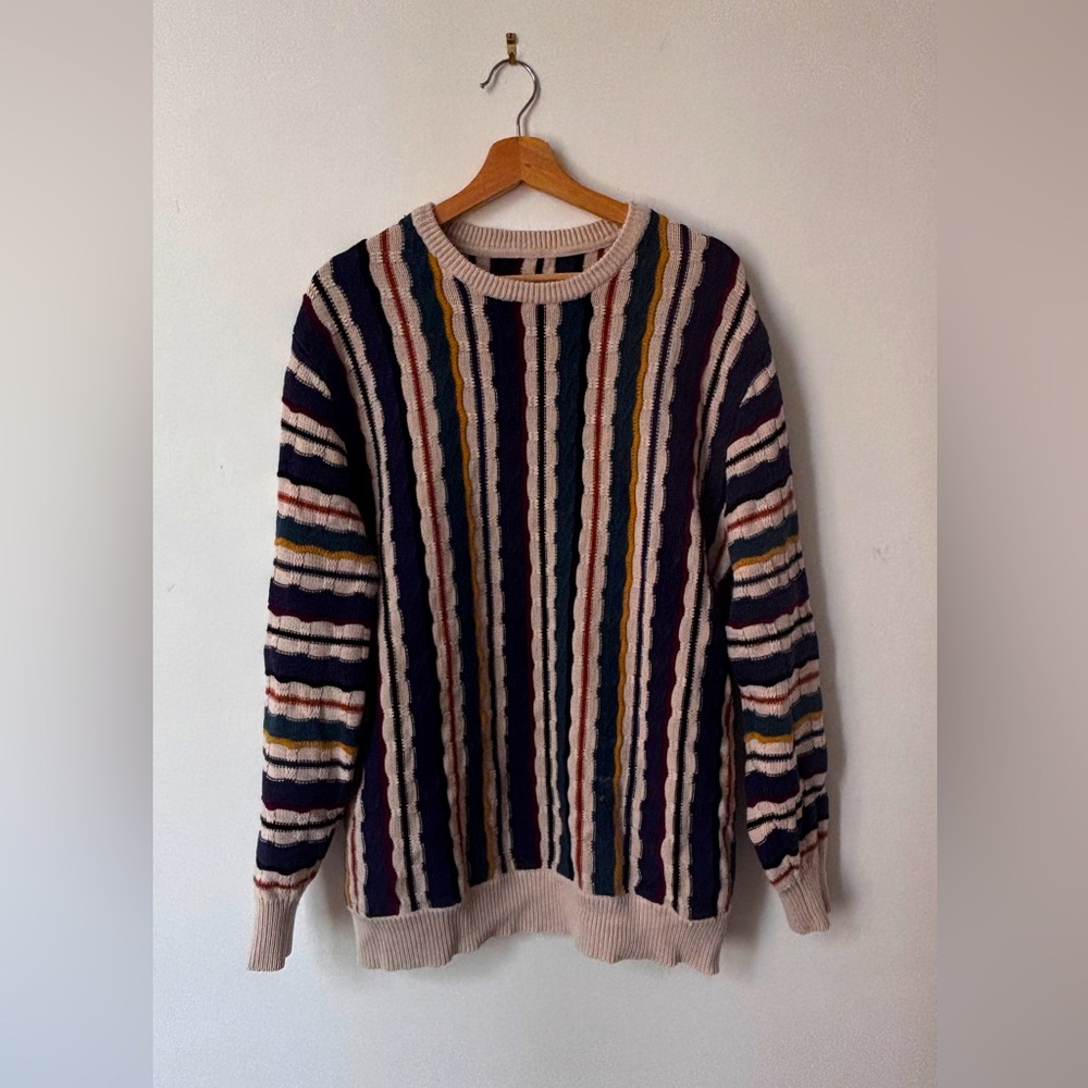 Barney Cools Striped Multicolor Men's Sweater - Coogi Style